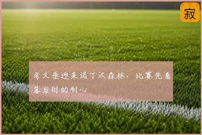 考文垂迎来诺丁汉森林,比赛先看落后时的耐心